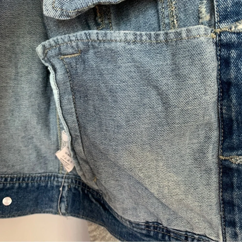 Free People Denim Multimedia Jacket Size‎ XS